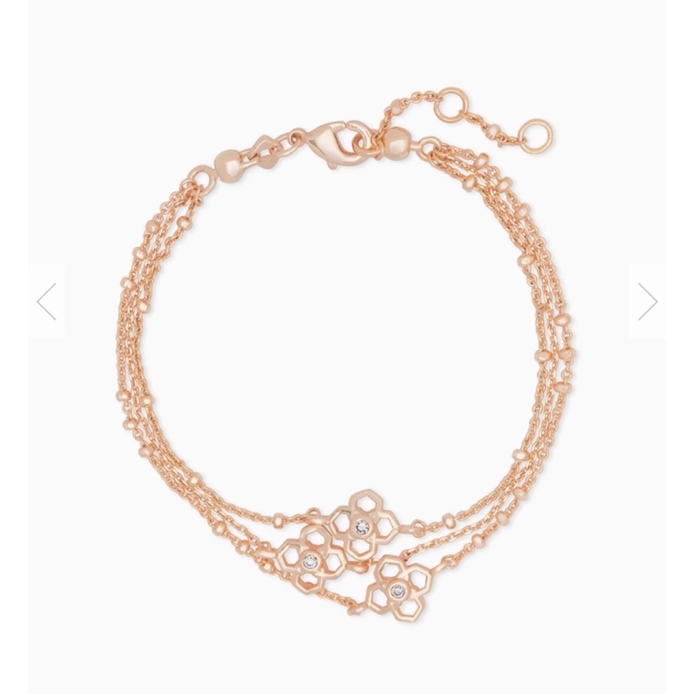Kendra Scott Rue Multi Strand Bracelet - Rose Gold